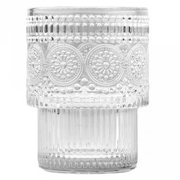 Стакан стеклянный 180мл Колизей д6,8см, h9,1см, рельефное, прозрачное стекло, д/горла 6,2см, д/основания 5см (Китай) Цена указана за штуку. В подарочной коробке 6 штук. - Домашняя мода фото 2