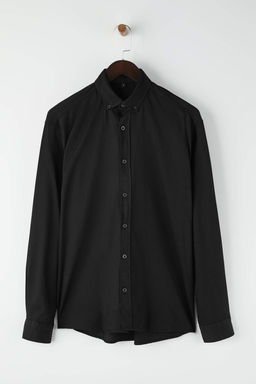 Siyah Regular Erkek Gomlek TMNAW26GO00015