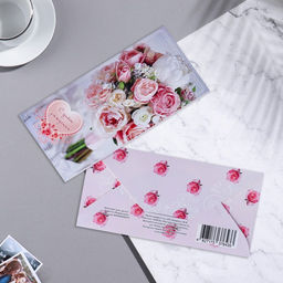 Цена за 10 шт. Конверт для денег С Днем Рождения! - 2 17х8,5 см - Simaland фото 2