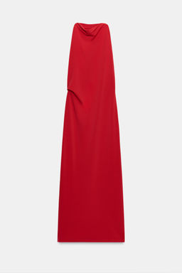 VESTIDO LARGO HALTER / Rojo - Zara фото 7