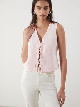 V Yaka Kad?n Klasik Yelek