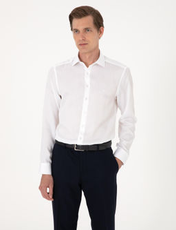 Beyaz Slim Fit Uzun Kollu G_mlek - Pierre cardin фото 3