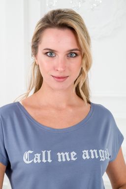 Футболка женская из вискозы Лирика серый Call me angel - Амадэль фото 7