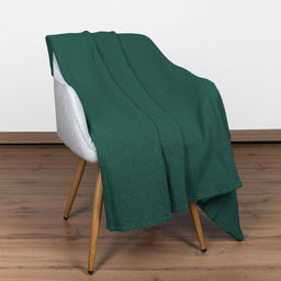 4397 Плед 240*220 цв. зеленый рис. 18-5616