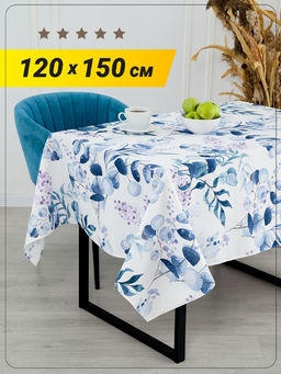 Эвкалипт - скатерть под лён 120х150 см