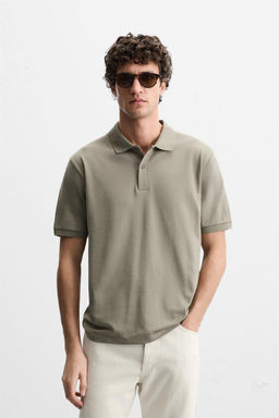 BASIC PIQUE TEXTURE POLO SHIRT - Zara фото 27