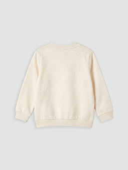 Bask?l? K?z ?ocuk Kal?n Sweatshirt - Waikiki фото 3