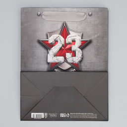 Цена за 2 шт. Пакет подарочный ламинированный, упаковка, С 23 февраля, MS 18?23?10 см