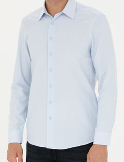 Mavi Slim Fit Uzun Kollu G_mlek