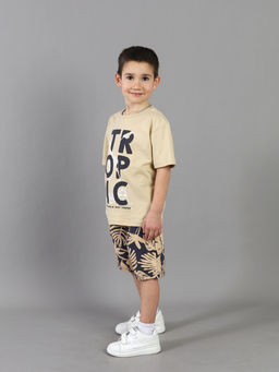 CRB wear / CSKB 90296-31K Комплект для мальчика (футболка, шорты),песочный/Ex.Cherubino  фото 2
