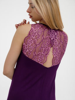 Ночная сорочка из вискозы Патриция-2 баклажан - Амадэль фото 5