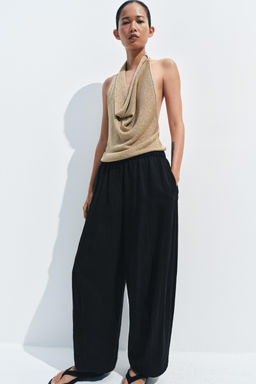 PANTAL?N BARREL FLUIDO ZW COLLECTION / Negro
