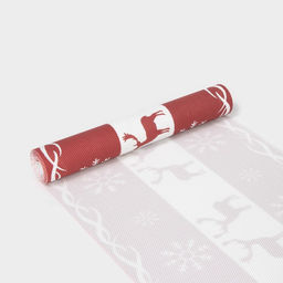 Дорожка на стол Доляна Новый год, 180?30 см, красная