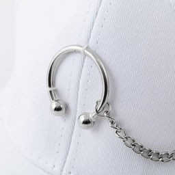 Кепка женская с кольцами, белая, р-р 56