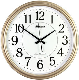 Настенные часы Mirron круглые золотые P2568AZB