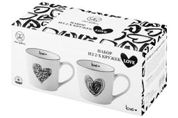Набор 2 кружек 390 мл 13*9,5*9 см LOVE NEW BONE CHINA - Elan gallery фото 7