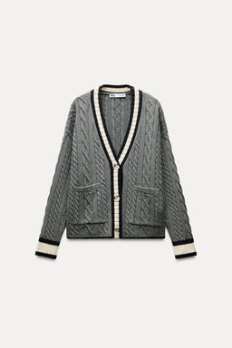 KNIT JACKET WITH PIPED SEAMS - Zara фото 6