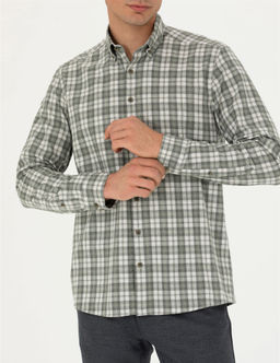Haki Regular Fit Uzun Kollu G_mlek