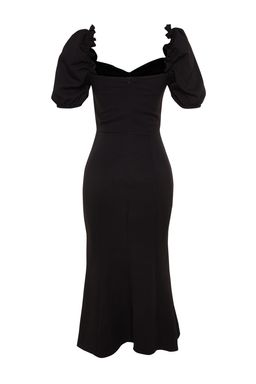 Siyah Yaka Detayl? Dokuma S?k Abiye Gece Mezuniyet Elbisesi TPRSS21EL0053