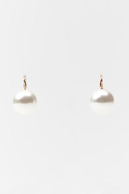 LARGE FAUX PEARL EARRINGS - Zara фото 2