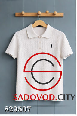 Женская футболка-поло однотонная