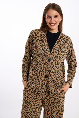 Костюм KaVari 8011 бежевый принт леопард  фото 8