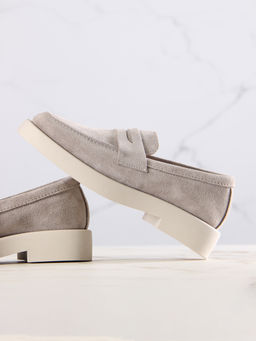 Лоферы туфли 176.1593be.Каменный замша