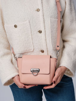 Сумка кожаная кросс-боди Azaro 3520 пудра