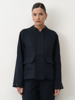 Жакет женский КЛ-7725-ИЛ23 тёмно-синий