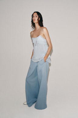 TOP VOLANTES ZW COLLECTION / Azul claro