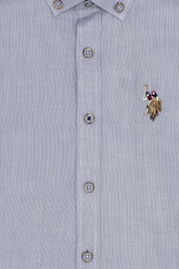 U. S. Polo Assn Серая базовая рубашка с длинным рукавом для мальчика - U.s. polo assn фото 3