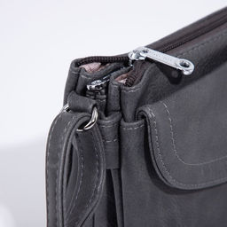 Сумка-мессенджер на молнии, цвет тёмно-серый - Simaland фото 5