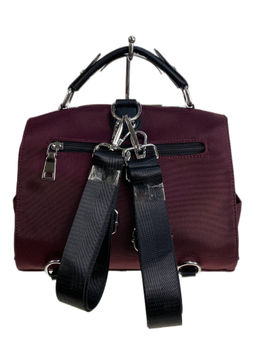 Женская сумка-рюкзак из текстиля, цвет бордовый - Greta фото 2