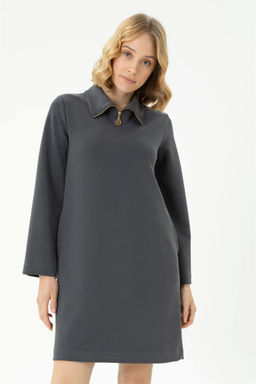 Женское трикотажное платье антрацитового цвета Неожиданная скидка в корзине - U.s. polo assn фото 2