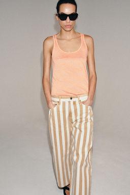 CAMISETA R?STICA RAYAS / Naranjas