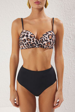 TRENDYOLMILLA Leopar Desenli Balkonet Balenli Yuksek Bel Regular Bikini Tak?m? TBESS25BT00124  фото 12