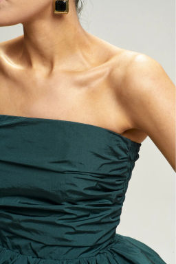 Топ-корсет с баской Pine Green