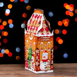 Цена за 5 шт. Подарочная коробка Пряничный 16,7 х 10,1 х 34,5 см - Simaland фото 4