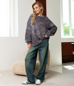 Свитшот #КТ8065, серый - Dommod фото 4