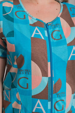 Халат М325382гб голубой/бежевый - Елена фото 6