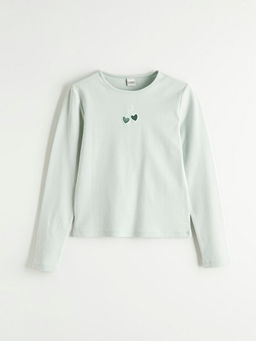 K?z ?ocuk Nak??l? Bisiklet Yaka Ti??rt