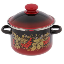 Кастрюля «Рябинушка», 2 л, индукция, цвет чёрно-красный