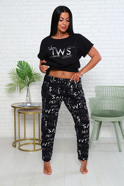 Костюм с брюками чинос, принт, черный (911-1) - Плиона фото 6