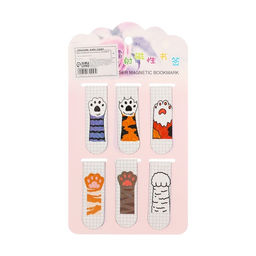 Набор закладок магнитных для книг 6 штук Лапки 60*19мм МИКС CALLIGRATA фото 5