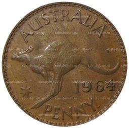 Монета 1 пенни 1964 года Австралия