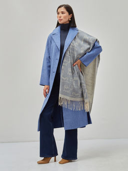 В составе шерсть ! теплый двусторонний палантин - Tantino фото 5