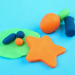 Тесто для лепки, 12 цветов, по 15 гр, Синий трактор  фото 4