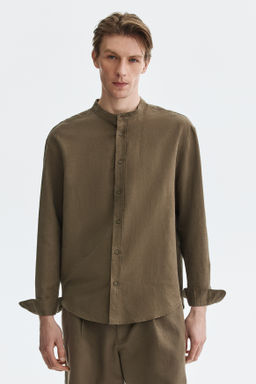 Camisa en mezcla de lino Relaxed Fit - H&m фото 4