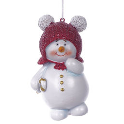 Фигурка декоративная подвесная "Снеговик", L6 W4 H10 см
