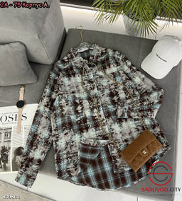 Рубашка женская в клетку - Bruno фото 2